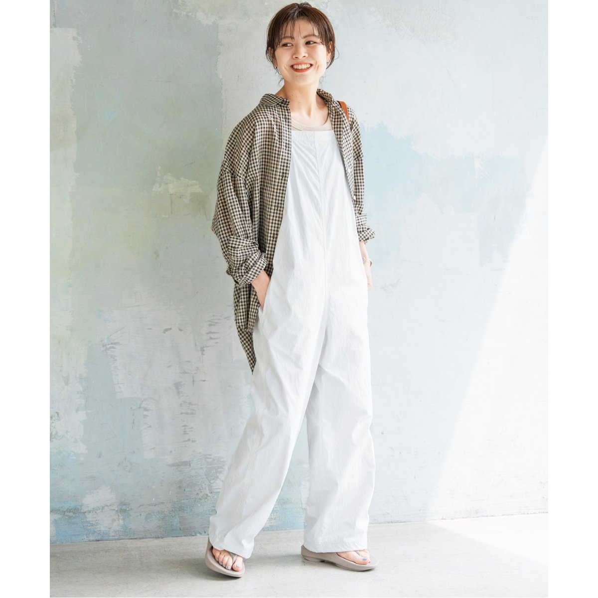 Spick and Span ナイロンオックスコンビネゾン 新品同様Spick & Spanスピックアンドスパンナイロンオックス