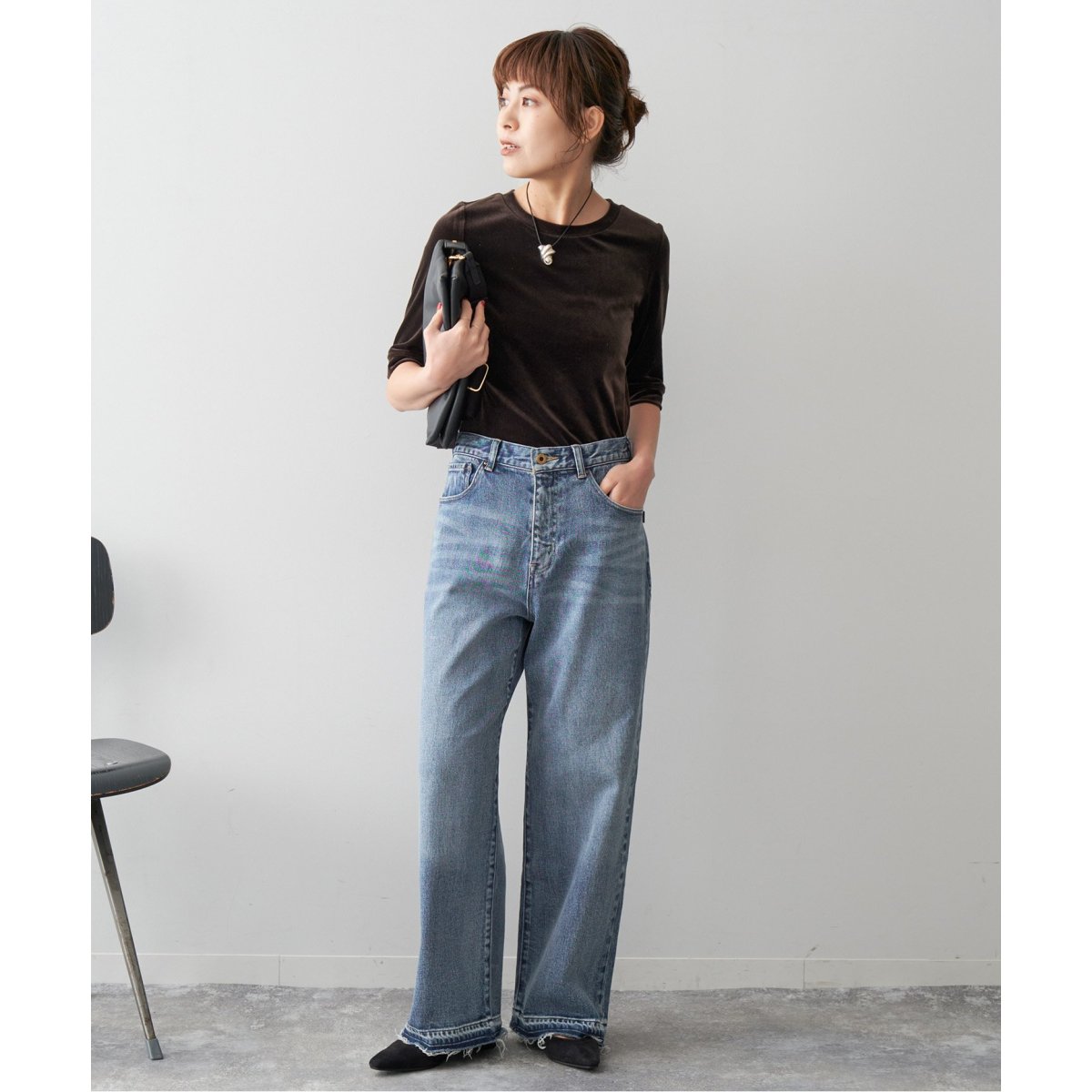 スピックアンドスパン5 1/2 LOOSE-STRAIGHT DENIM ≪追加≫5 1/2 LOOSE-STRAIGHT DENIM（デニムパンツ・ジーンズ