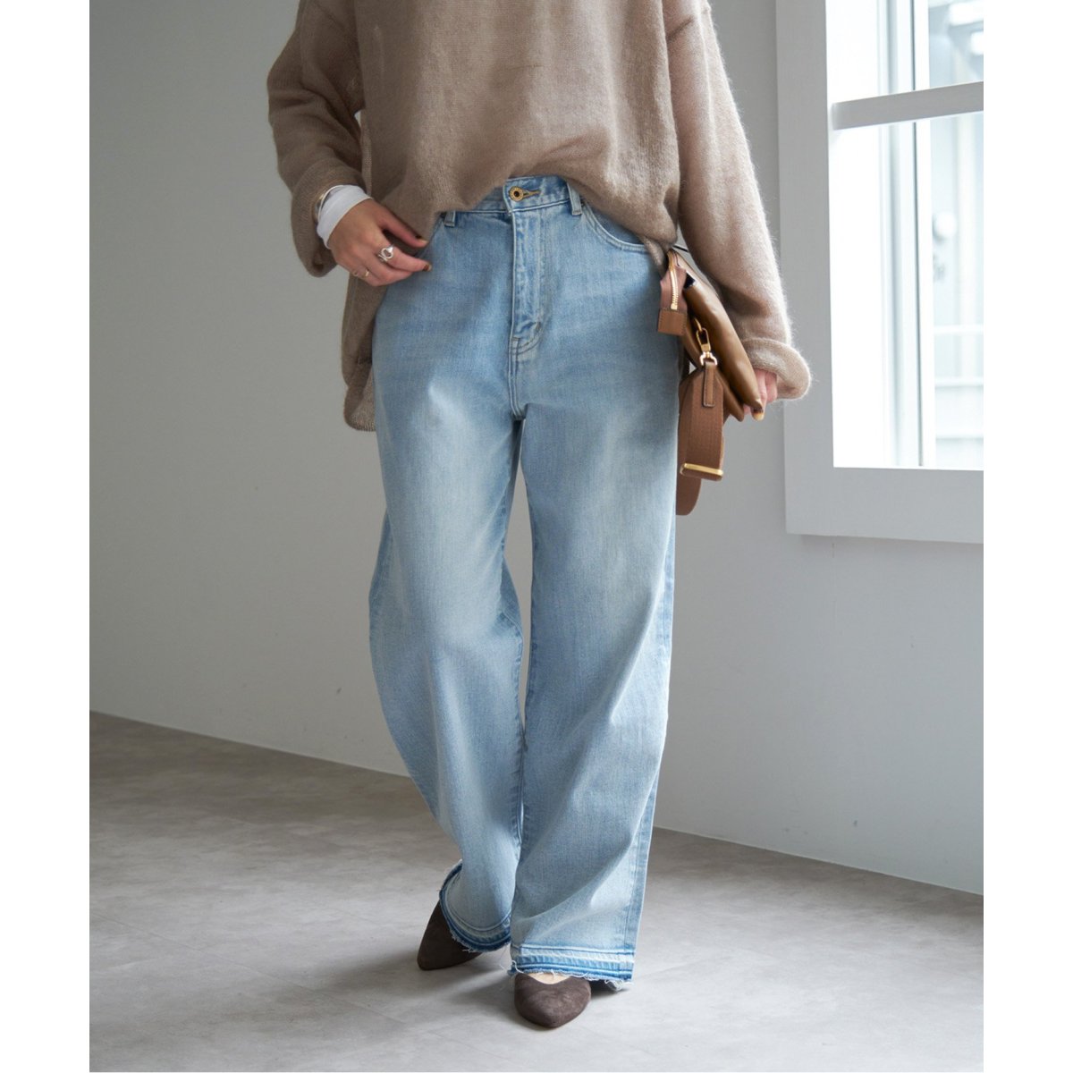 新品♥大人気‼︎spick&span 5 1/2 ルーズストレートデニム ≪追加3≫5 1/2 LOOSE-STRAIGHT DENIM | スピック＆スパン(Spick and