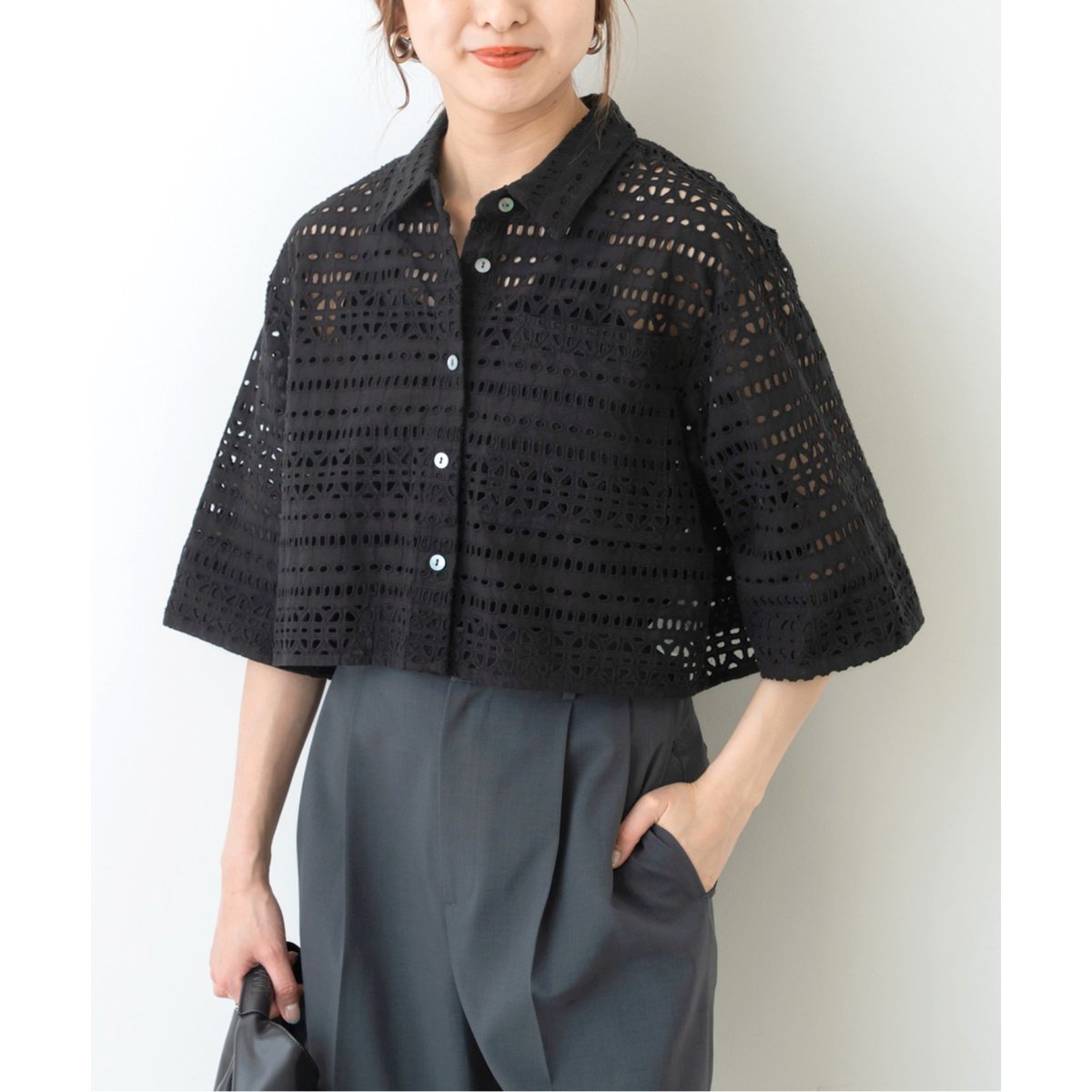 【美品】 スピックアンドスパン ティアードチュニック シャツ ブラウス レース Spick & Span（スピックアンドスパン）の「≪追加≫ティアード