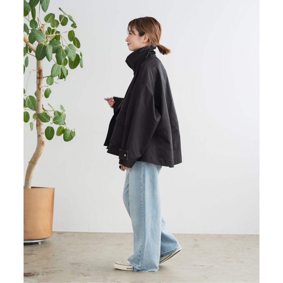 spick&span スタンドカラーショートブルゾン スタンドカラーショートブルゾン | スピック＆スパン(Spick and