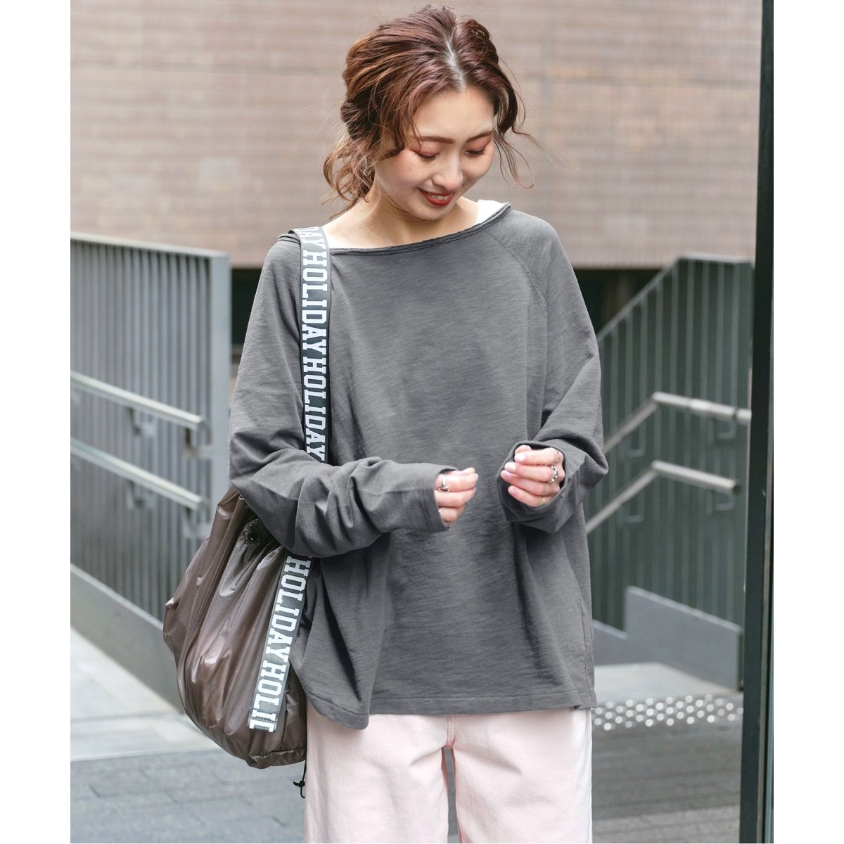 【Spick&Span】コットンスラブクルーネックプルオーバー/ホワイト ≪追加≫コットンスラブクルーネックプルオーバー | スピック