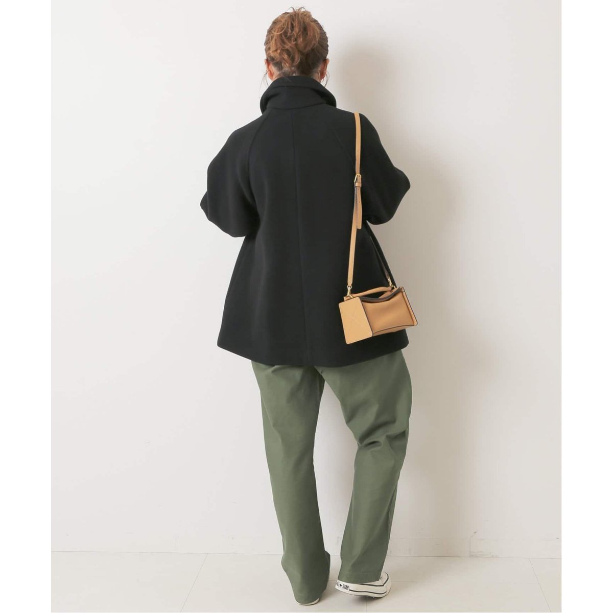 Spick＆Span W/Nyモッサステンカラーショートコート 34 ブラック 追加》W/Nyモッサステンカラーショートコート | スピック