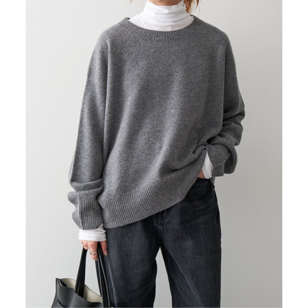 【Spick&Span】ウールカシミヤクルーネックプルオーバー ウールカシミヤ クルーネックプルオーバー | スピック＆スパン