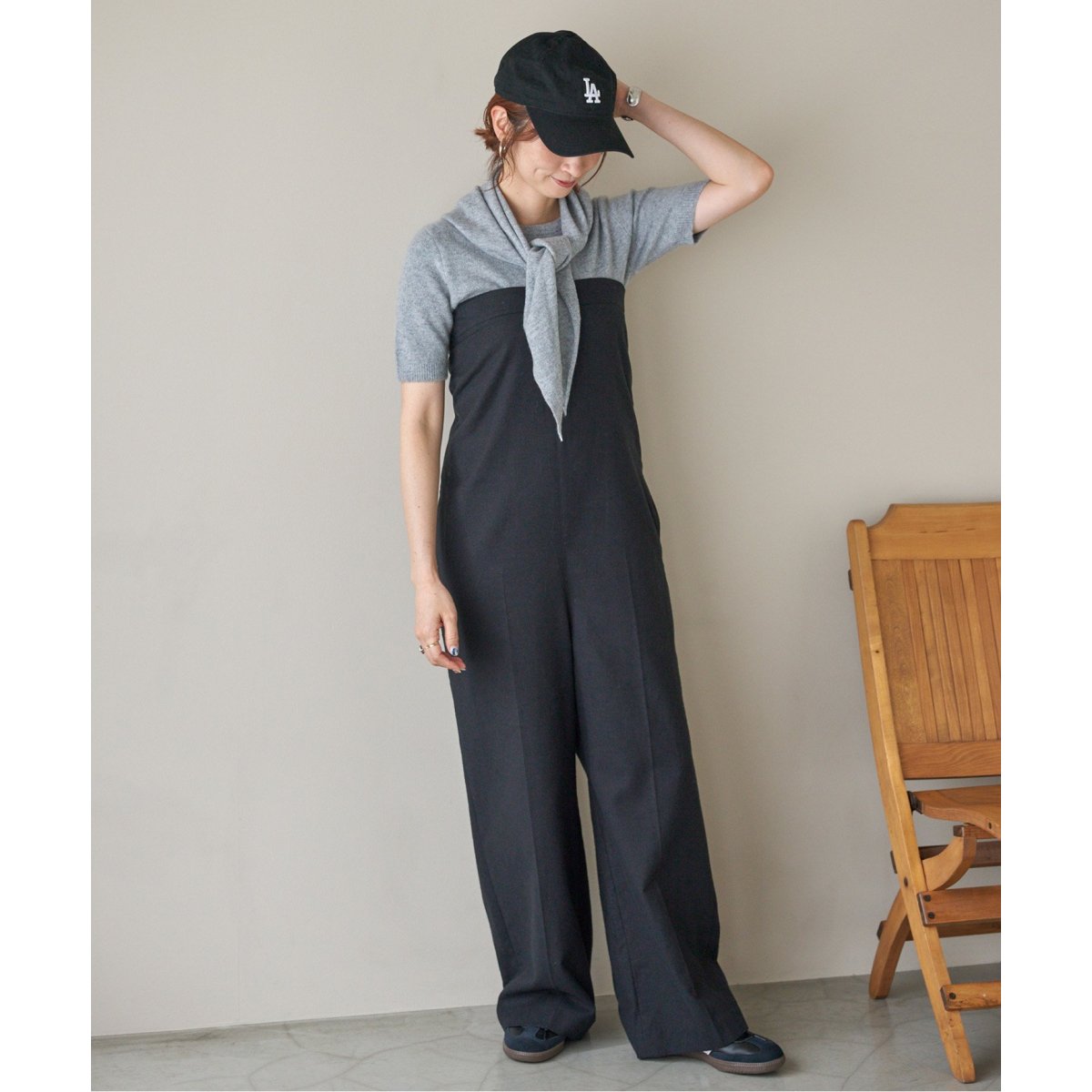yori 速乾ストレッチコンビネゾン 黒 36 yori 速乾ストレッチコンビネゾンブラック(チェック) 36サイズ