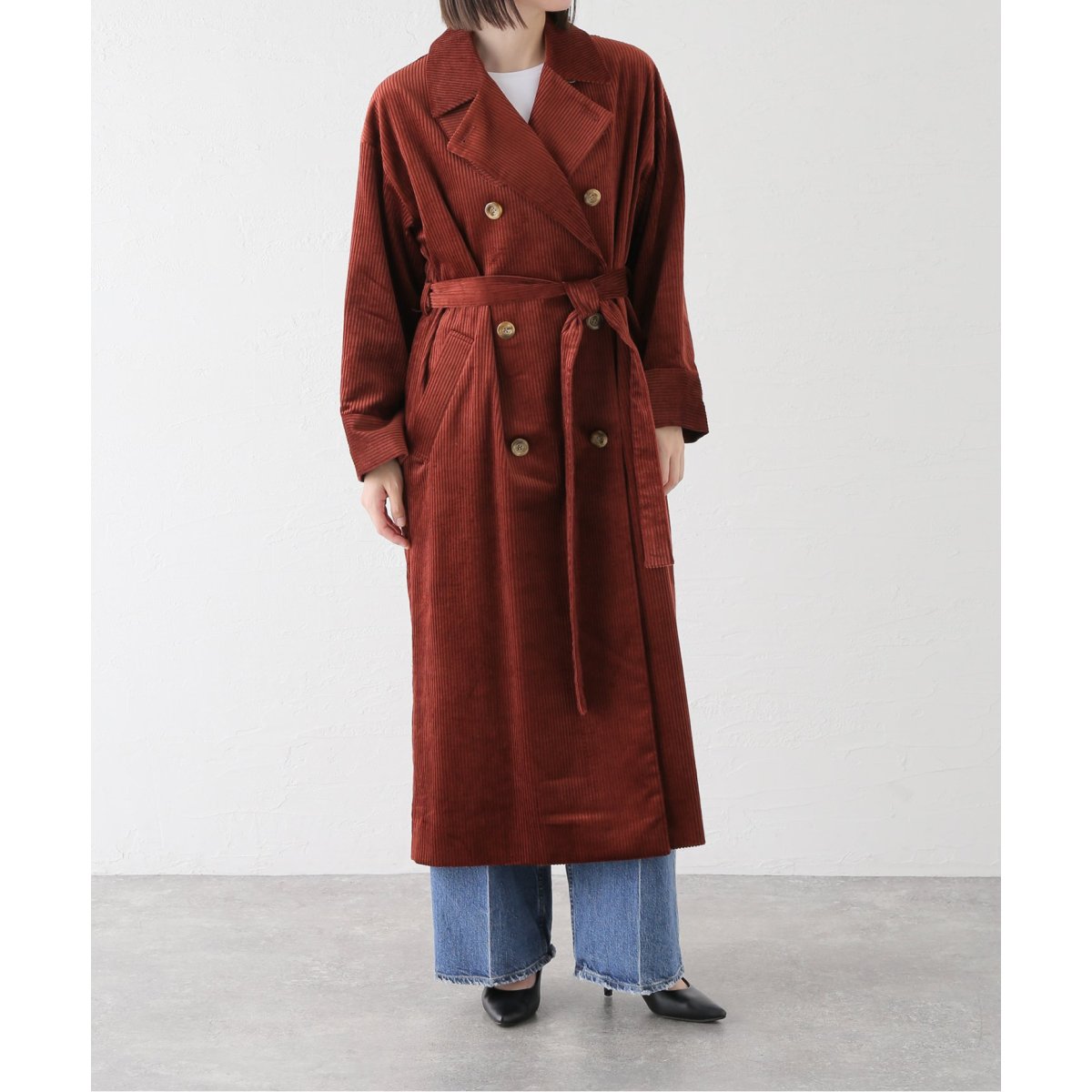 コーデュロイロングコート | スピック＆スパン(Spick and Span