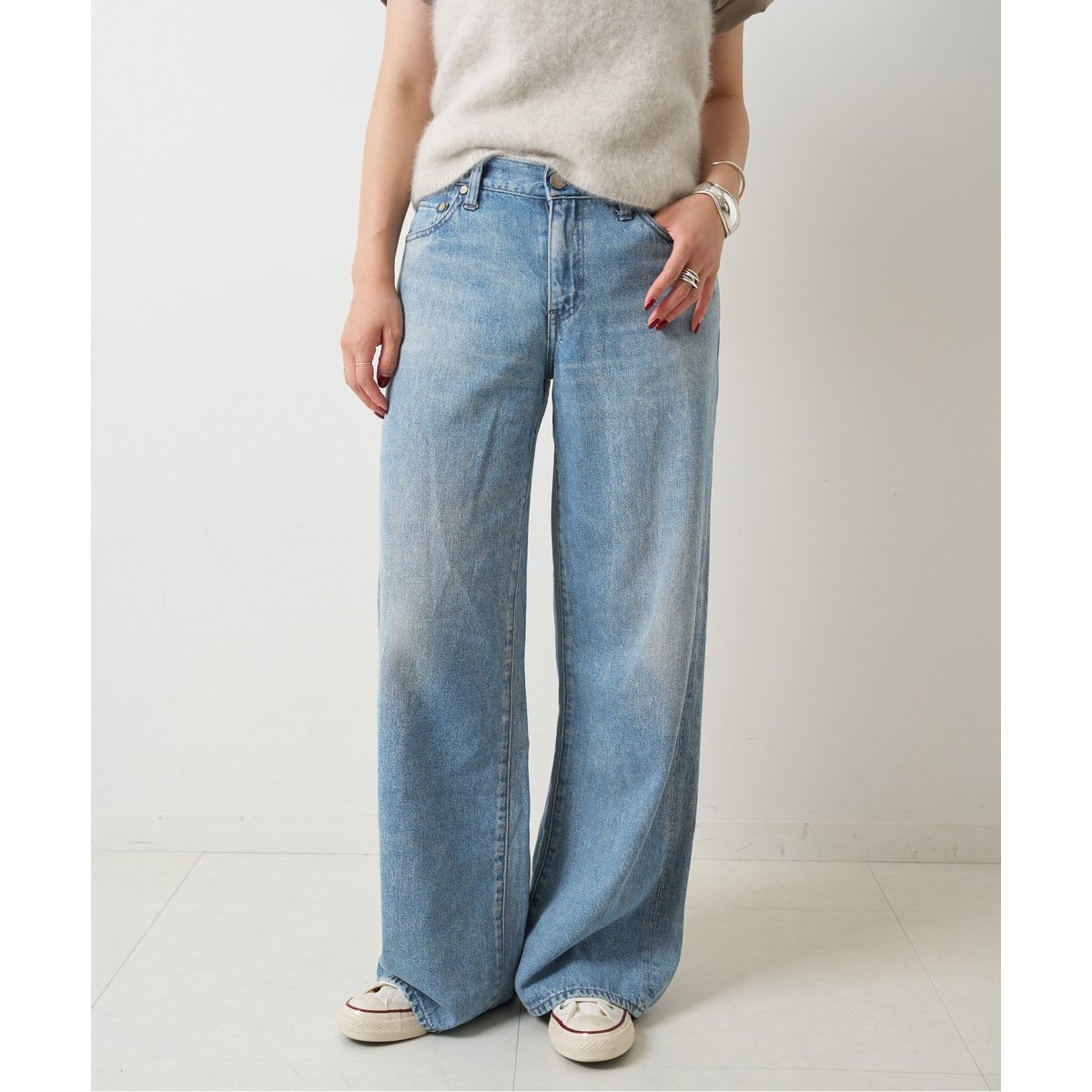 AUTHEN / オーセン SILKNIZED DENIM LOWRISE AUTHEN / オーセン SILKNIZED DENIM LOWRISE WIDE LEG AUT | スピック
