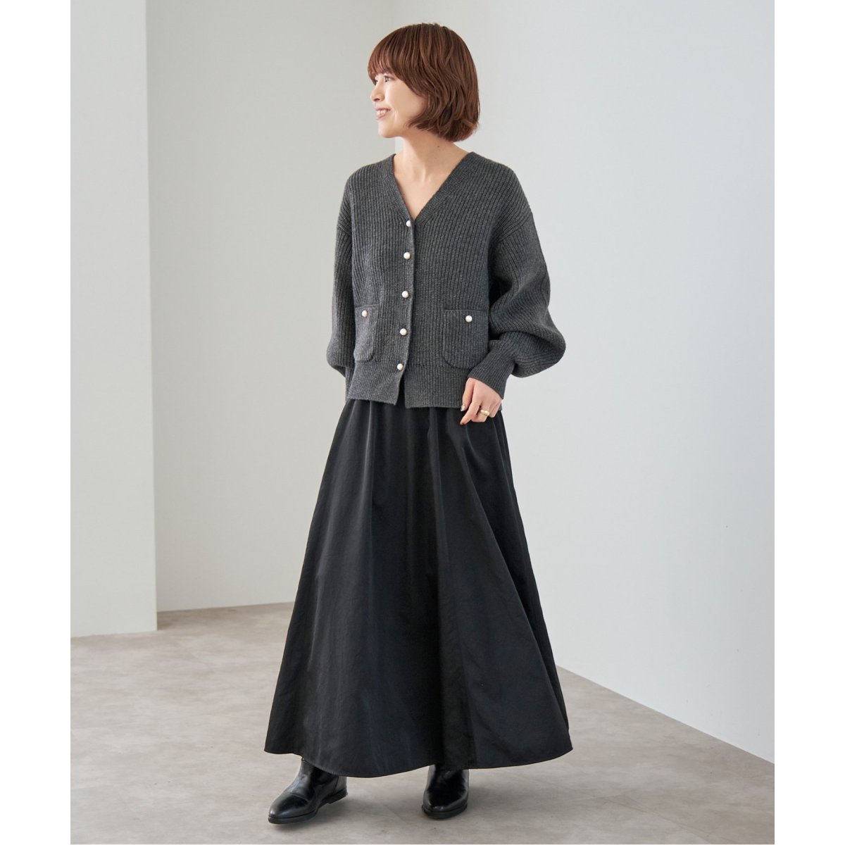 Spick & Span スピック＆スパン　パール畦ニット カーディガン パール畦ニット カーディガン | スピック＆スパン(Spick and