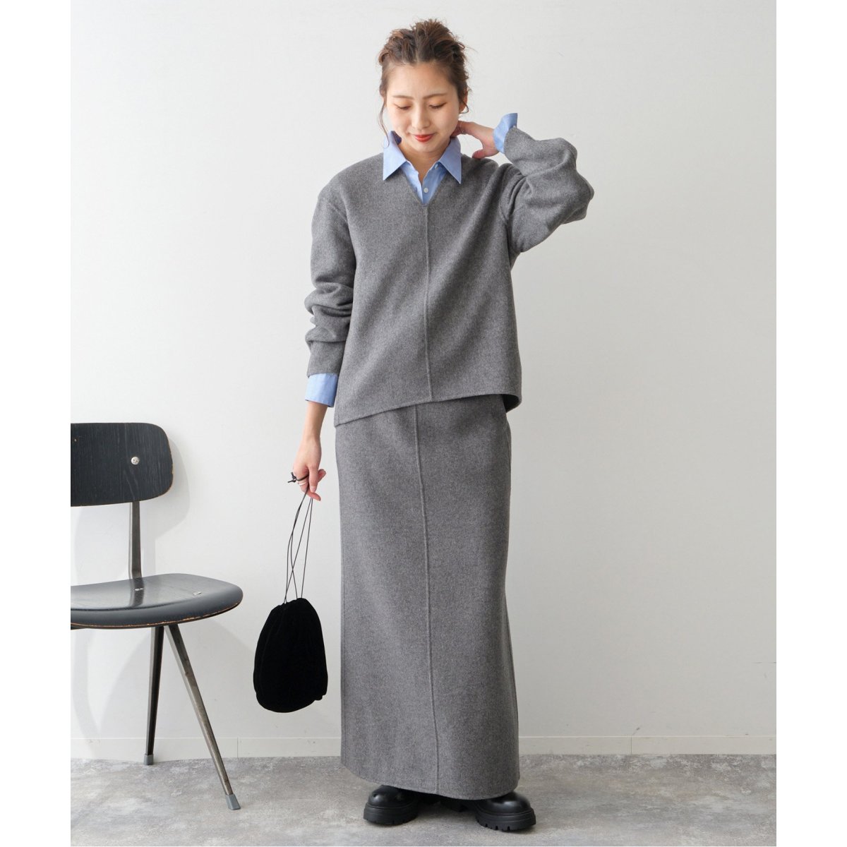 ダブルフェイストラペーズスカート | スピック＆スパン(Spick and Span