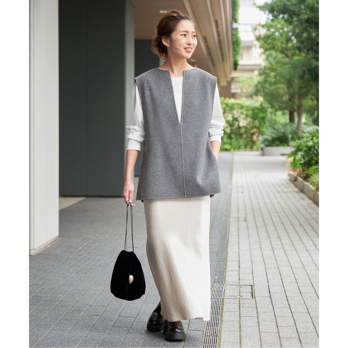 ダブルフェイスVネックベスト | スピック＆スパン(Spick and Span