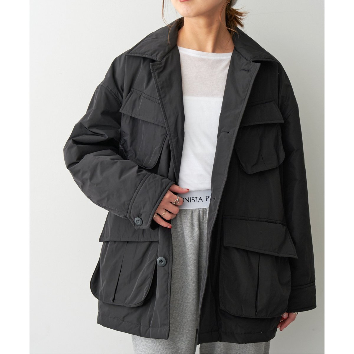 【2024年モデル】スピックアンドスパンPEタフタパデットファティーグジャケット PEタフタパデットファティーグジャケット（ミリタリー）｜Spick