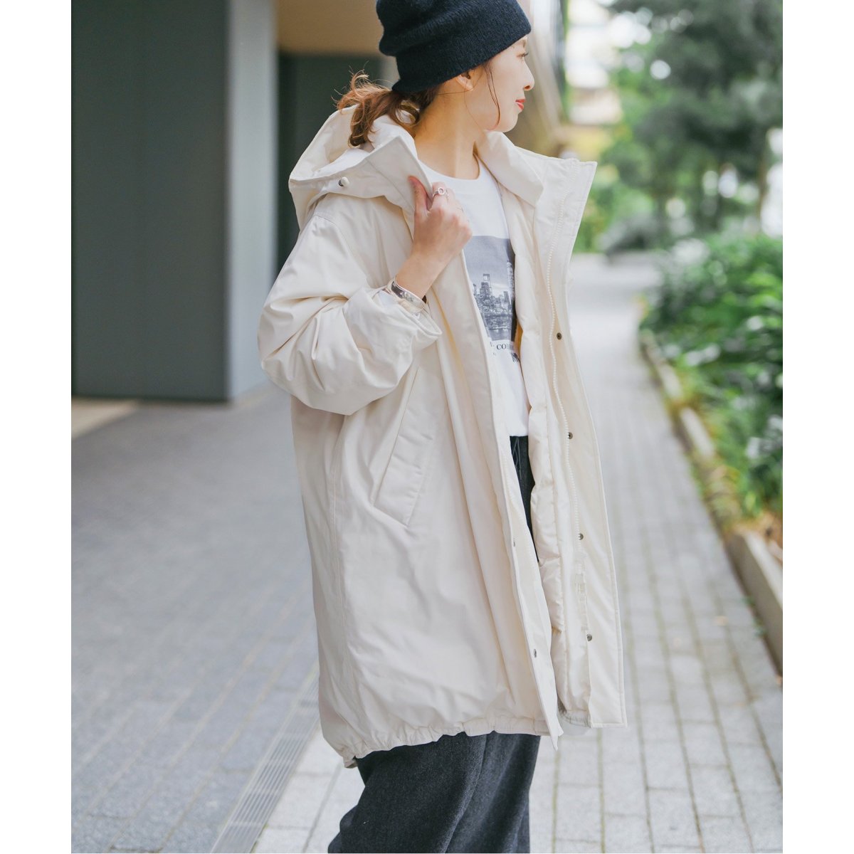 追加》撥水フーデッドダウンコート | スピック＆スパン(Spick and Span
