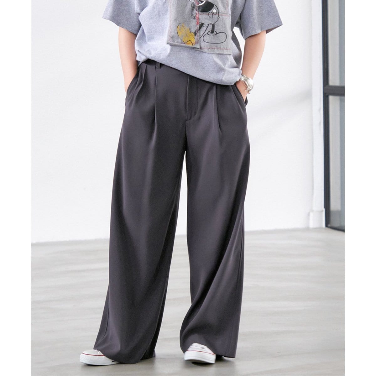 Spick and Span⭐︎フェイクウールテーパードパンツ フェイクウールテーパードパンツ | スピック＆スパン(Spick and