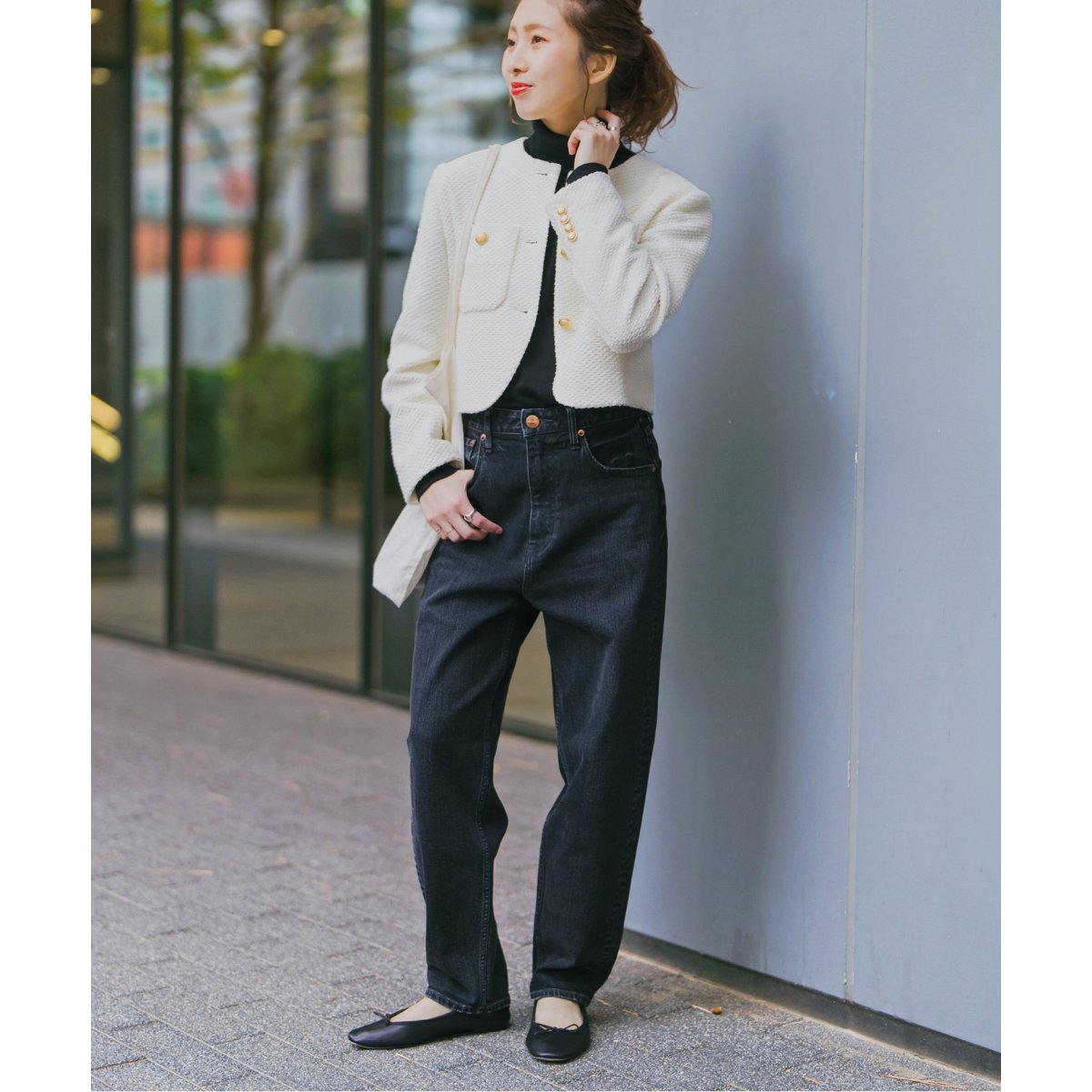 2025年 スピックアンドスパン ループヤーンツイードジャケット ループヤーンツイードジャケット（ノーカラージャケット）｜Spick and