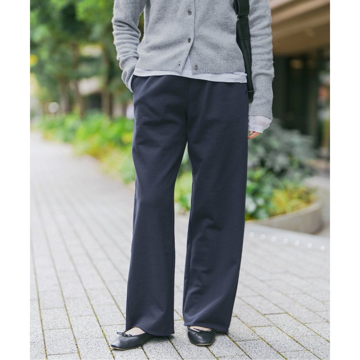 Spick and Span 裏毛イージーストレートパンツ グレー　36 裏毛イージーストレートパンツ | スピック＆スパン(Spick and