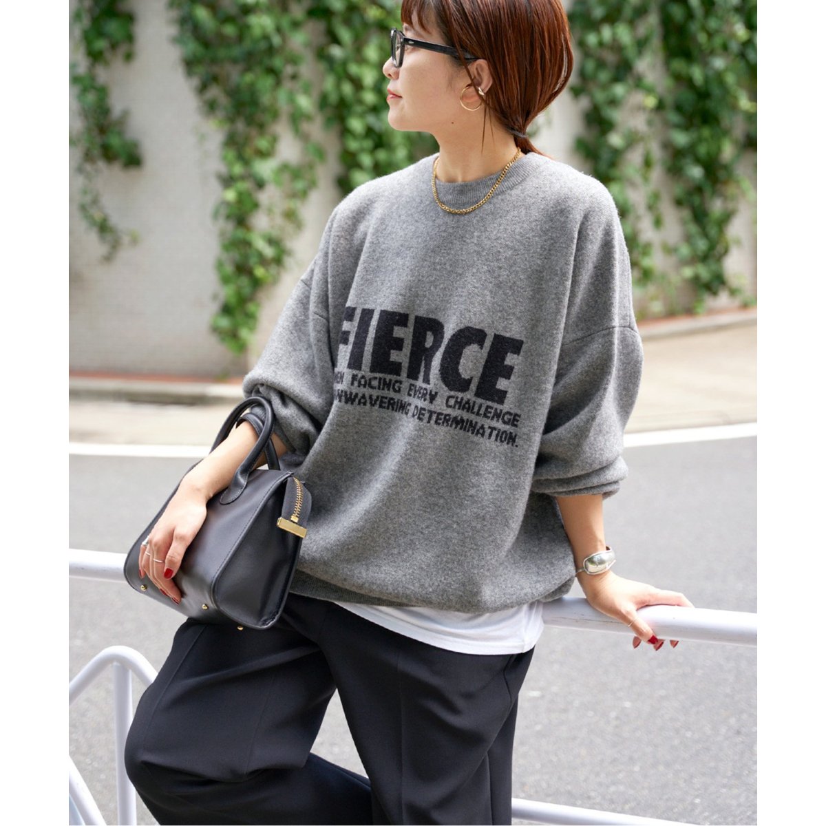 Spick and Span ダブルジャガードロゴニットプルオーバー WEB限定追加》ダブルジャガードロゴニットプルオーバー
