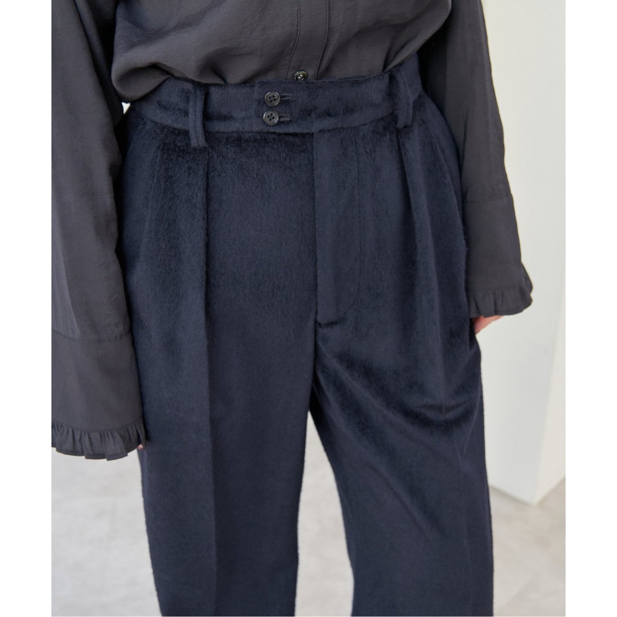 ベロアシャギータックパンツ | スピック＆スパン(Spick and Span