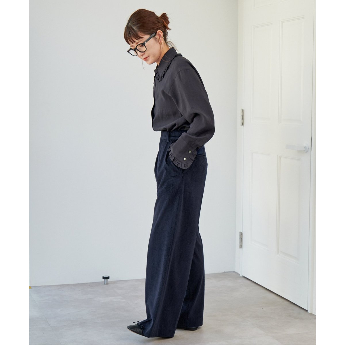 ベロアシャギータックパンツ | スピック＆スパン(Spick and Span