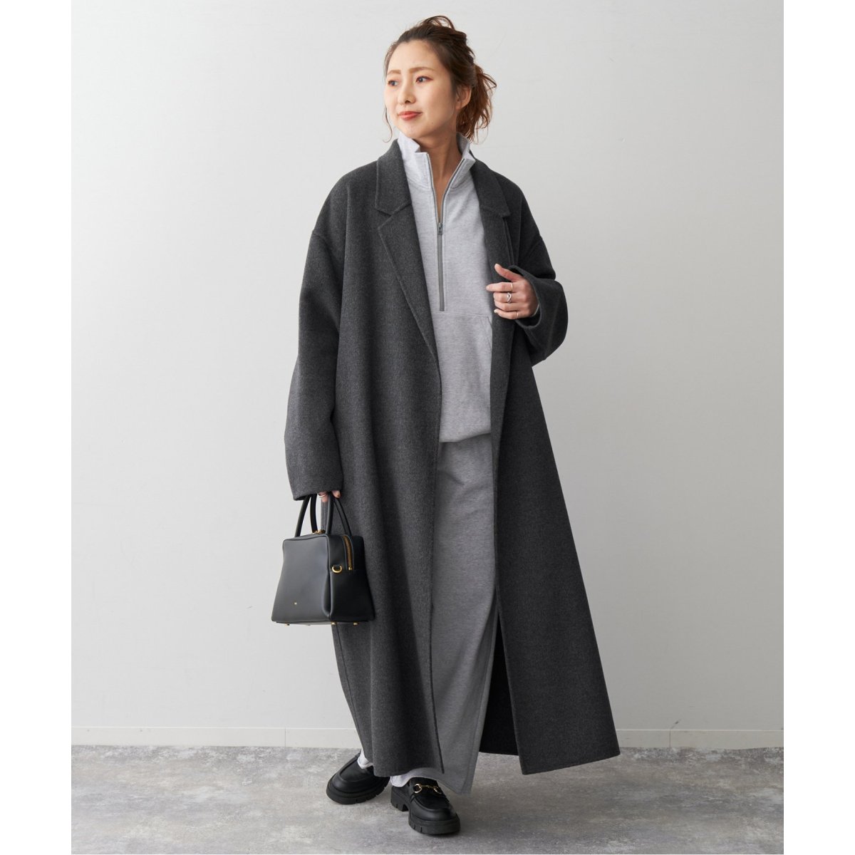 super160s ロングチェスターカラーコート | スピック＆スパン(Spick