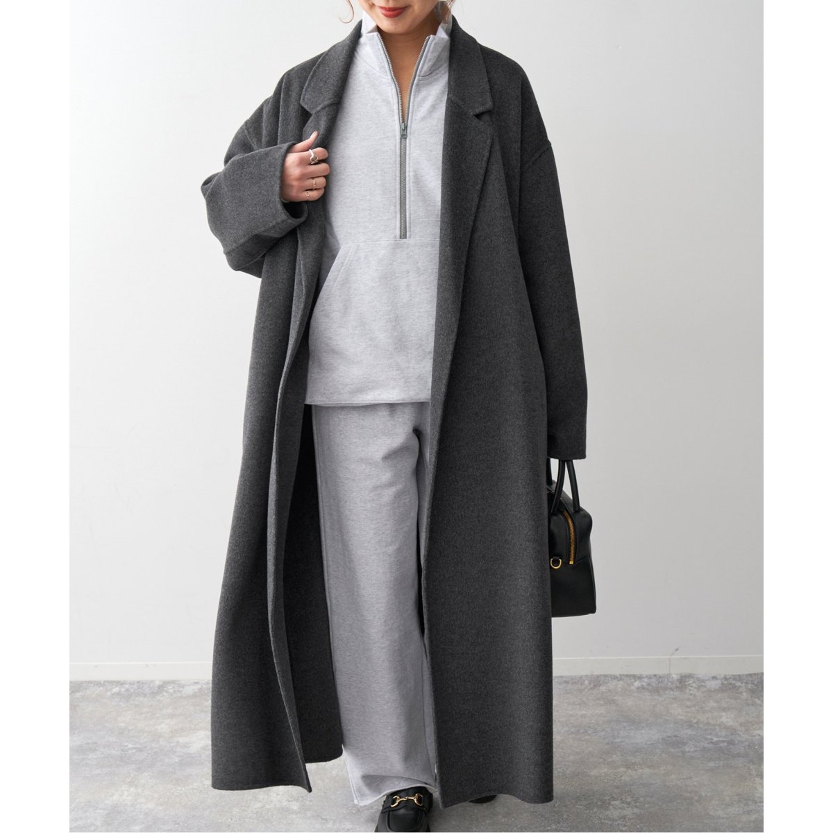 super160s ロングチェスターカラーコート | スピック＆スパン(Spick