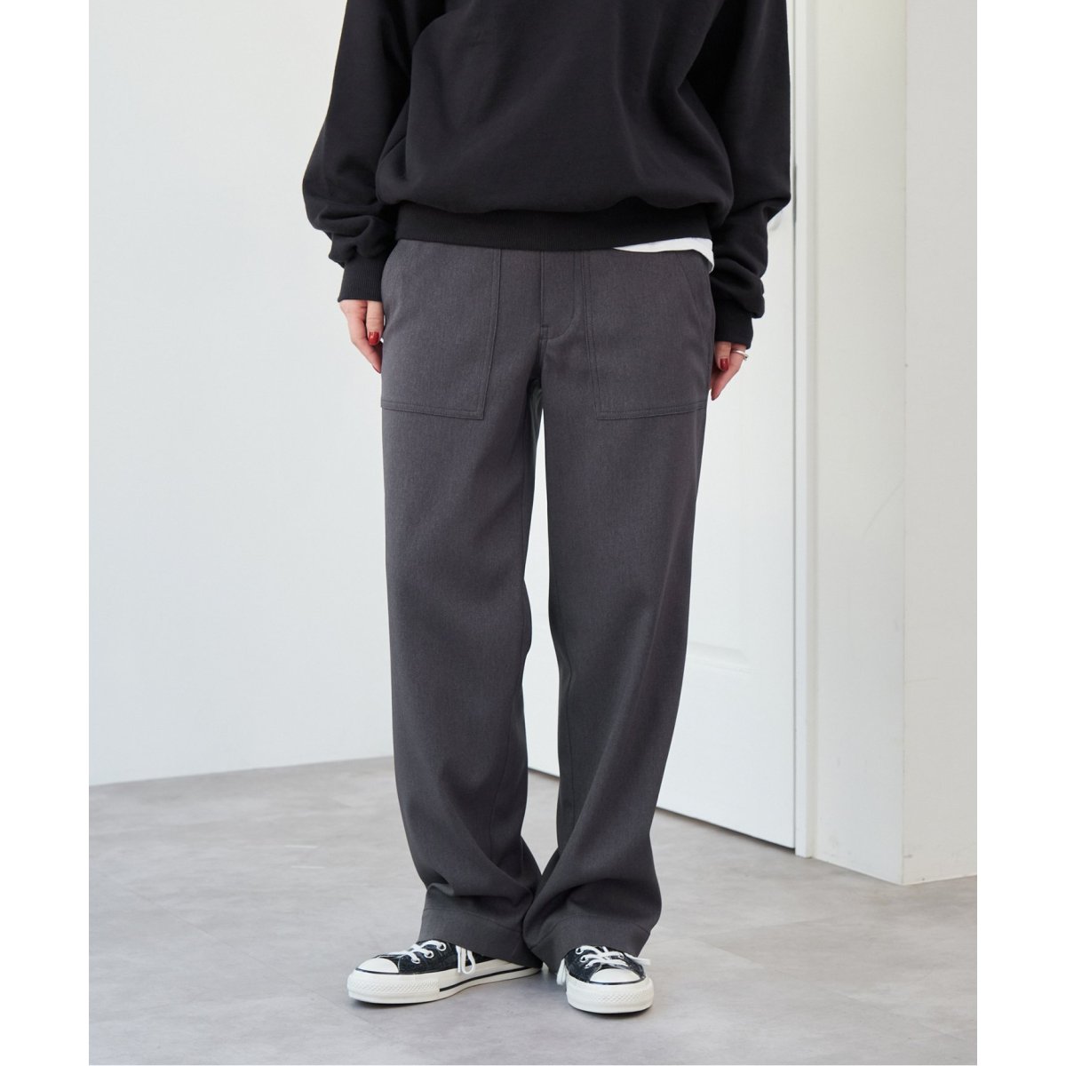 スピックアンドスパン ウールライクルーズベイカーパンツ ウールライクルーズベイカーパンツ（その他パンツ）｜Spick and Span