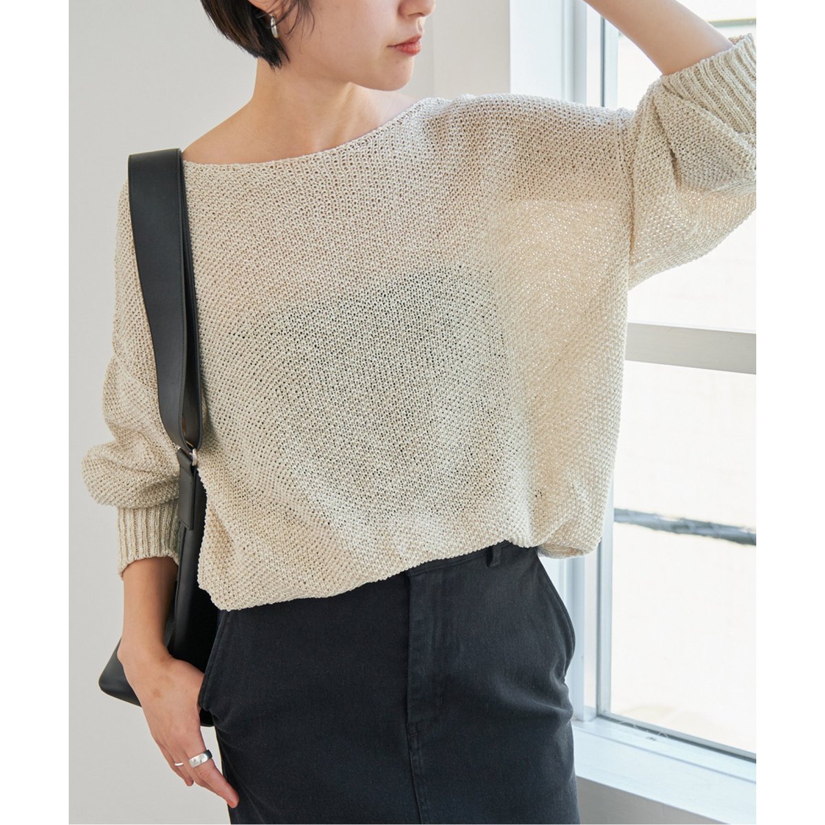 ペーパーヤーン2WAYルーズプルオーバー | スピック＆スパン(Spick and