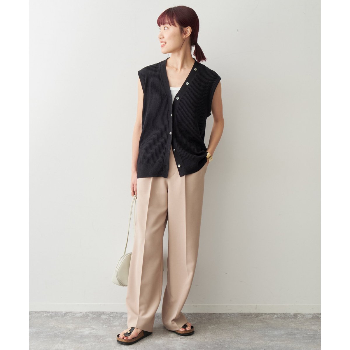 【はひふ】リネンコットンリブニットベスト Spick & Span｜リネンコットンリブニットベスト | Rakuten