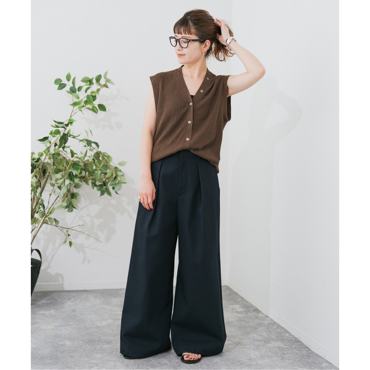 【はひふ】リネンコットンリブニットベスト Spick & Span｜リネンコットンリブニットベスト | Rakuten