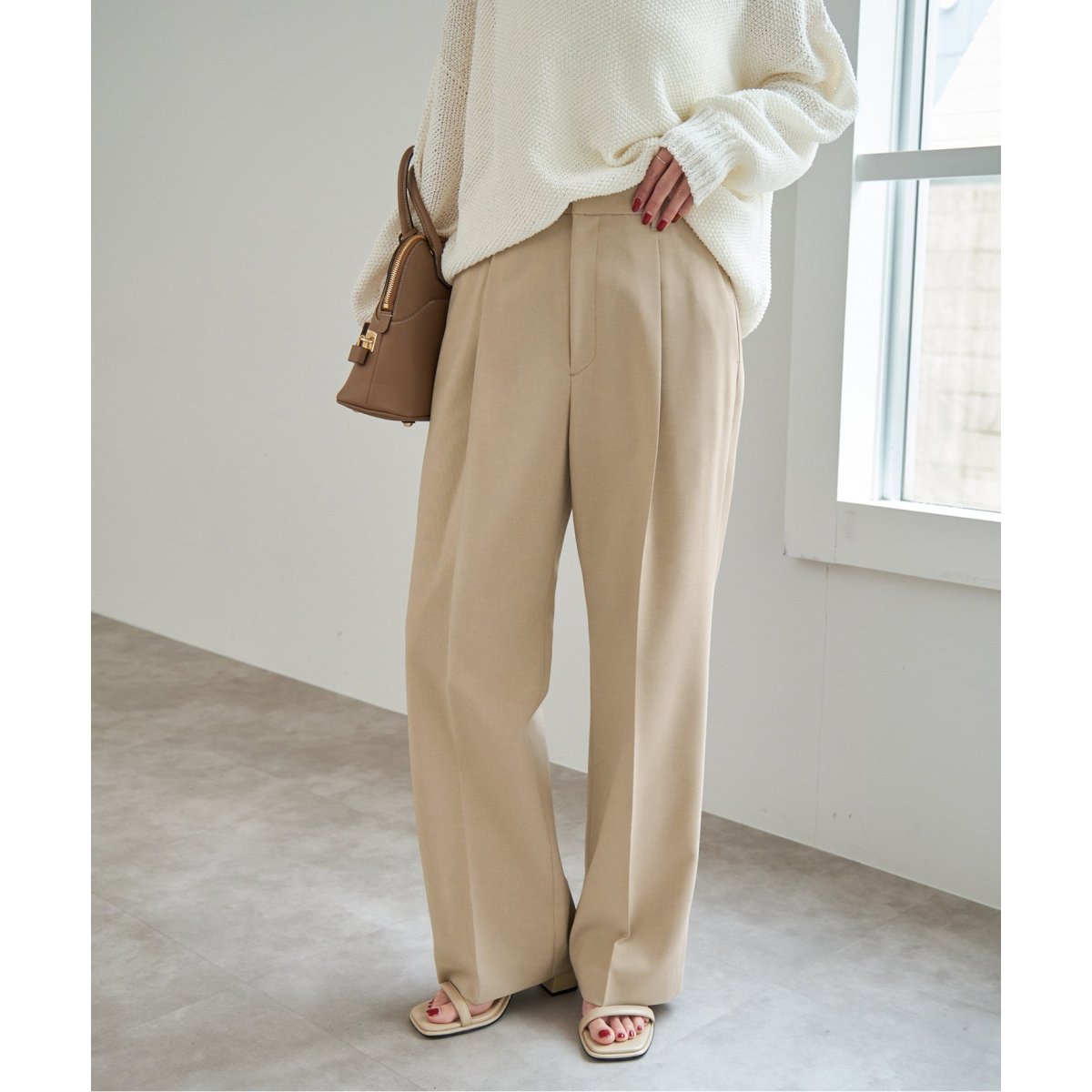 ドライダブルクロスストレートパンツ | スピック＆スパン(Spick and