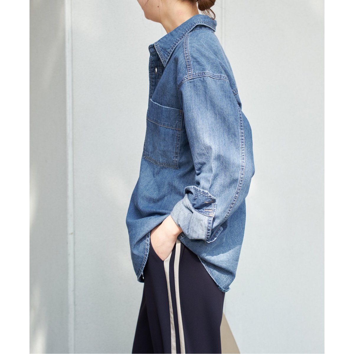 WEB限定 / 追加》ライトオンスデニムシャツ | スピック＆スパン(Spick