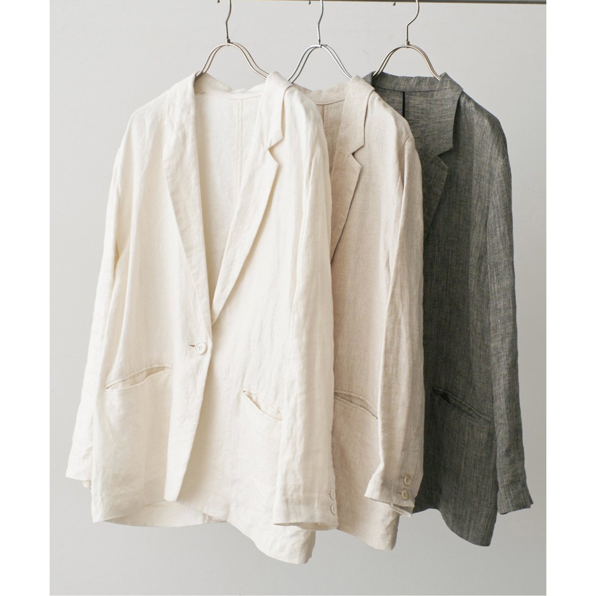 追加》リネンエアリージャケット | スピック＆スパン(Spick and Span