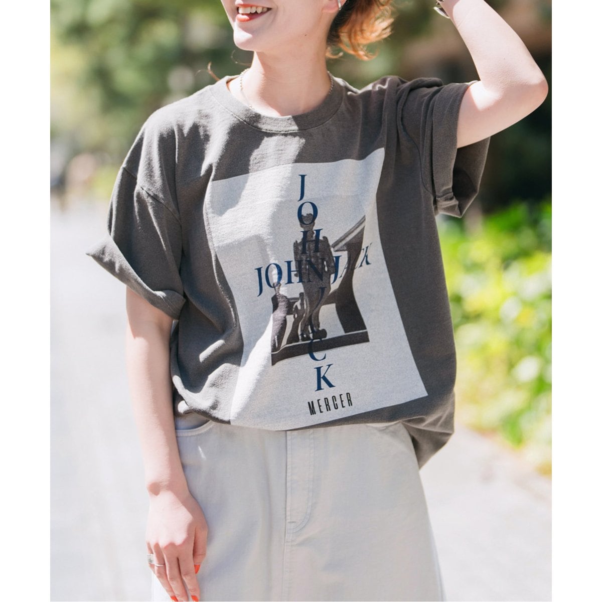 spick&span ファブリックコンビフレアスリーブプルオーバー Spick & Span｜ファブリックコンビフレアスリーブプルオーバー