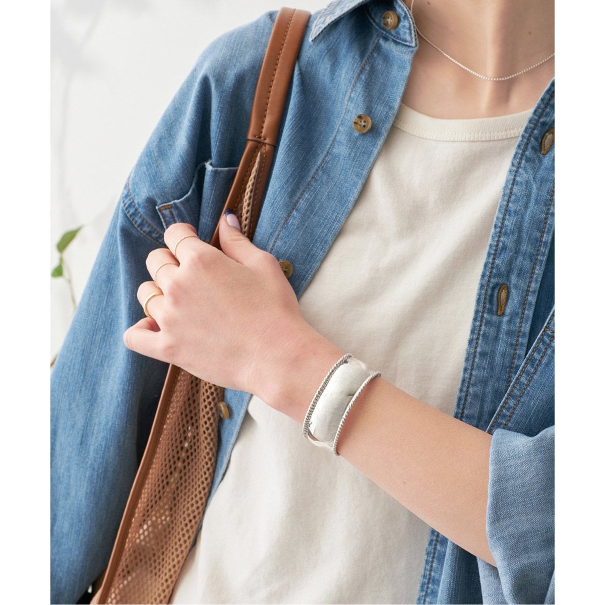 BASENOTES / ベースノート Rope border bangle | スピック＆スパン