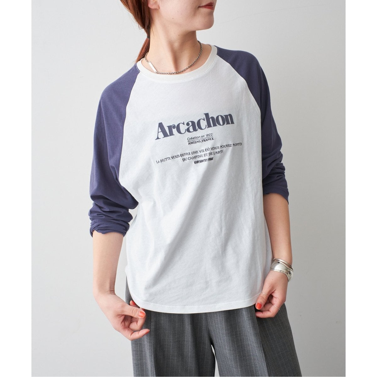 Spick&Span ファブリックコンビフレアスリーブプルオーバー Spick & Span｜ファブリックコンビフレアスリーブプルオーバー