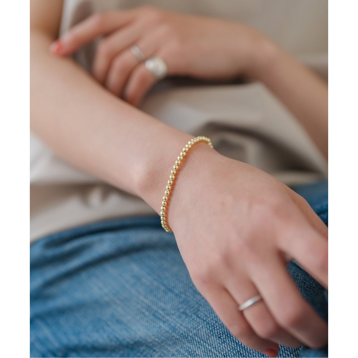 HASHIBAMI / ハシバミ ヘマタイトブレスレット 3mm | スピック＆スパン