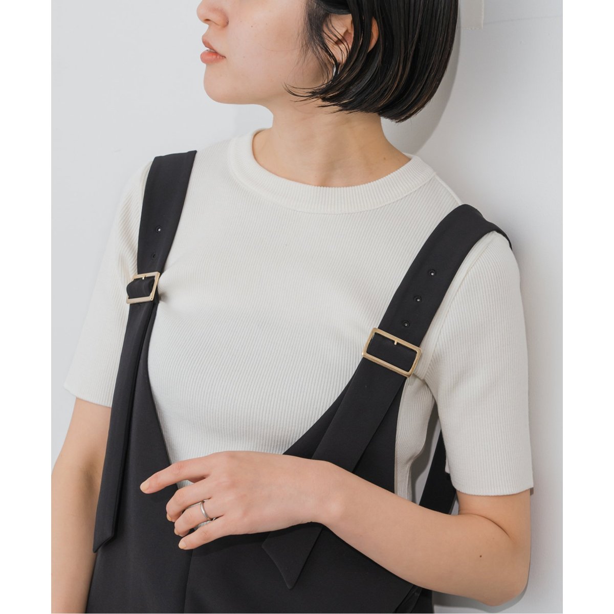 スピック＆スパン Spick & Span リネンミックス片畦ルーズプル