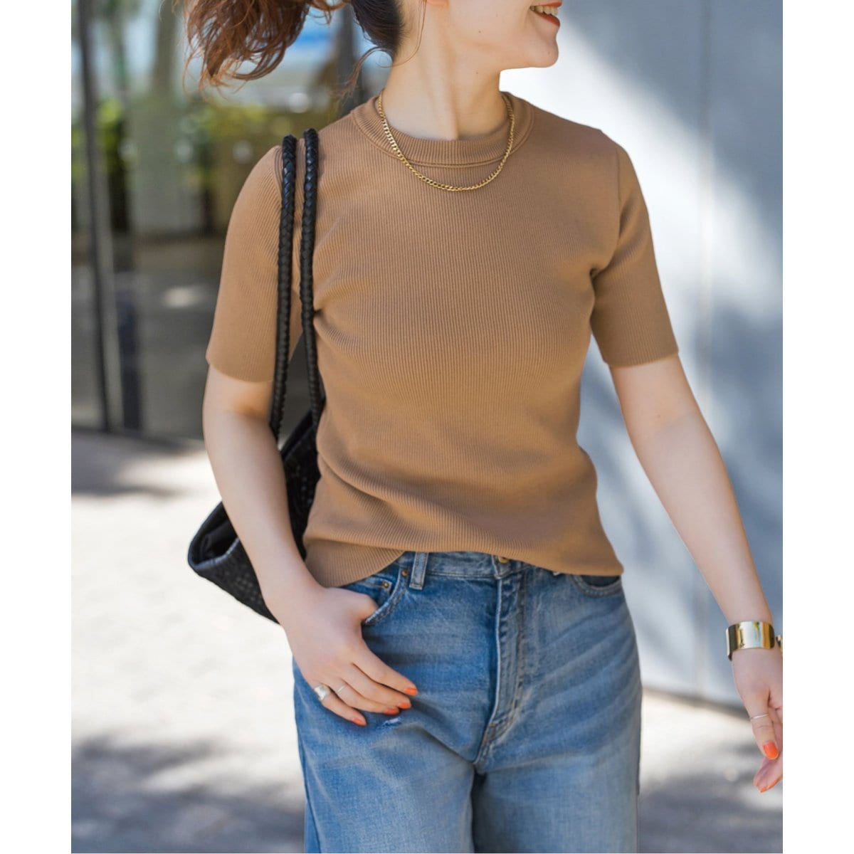 SPICK&SPAN クルーネックワイドチュニックプルオーバー クルーネック ワイドチュニック プルオーバー | スピック