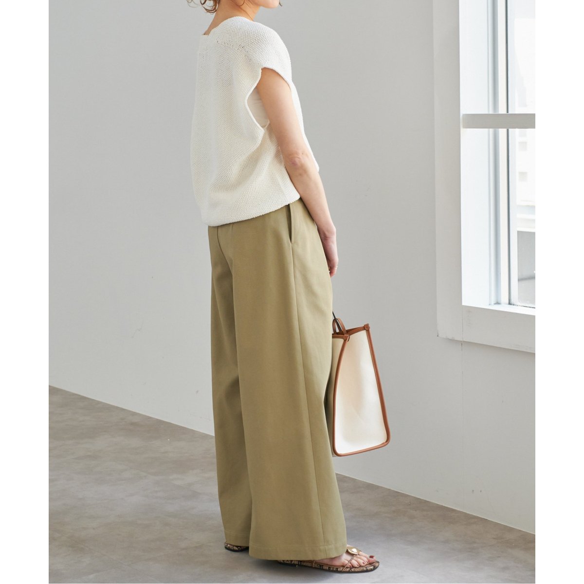 Spick and Span ペーパーヤーンルーズニットベスト ペーパーヤーンルーズニットベスト | スピック＆スパン(Spick and Span