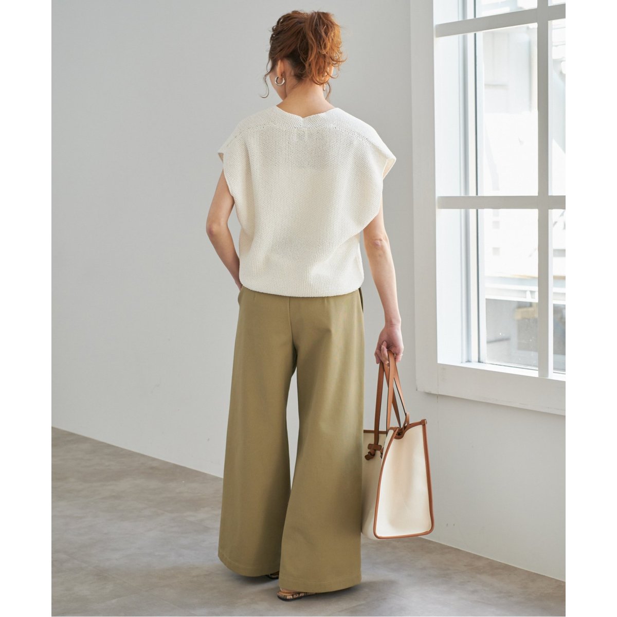 ペーパーヤーンルーズニットベスト | スピック＆スパン(Spick and Span