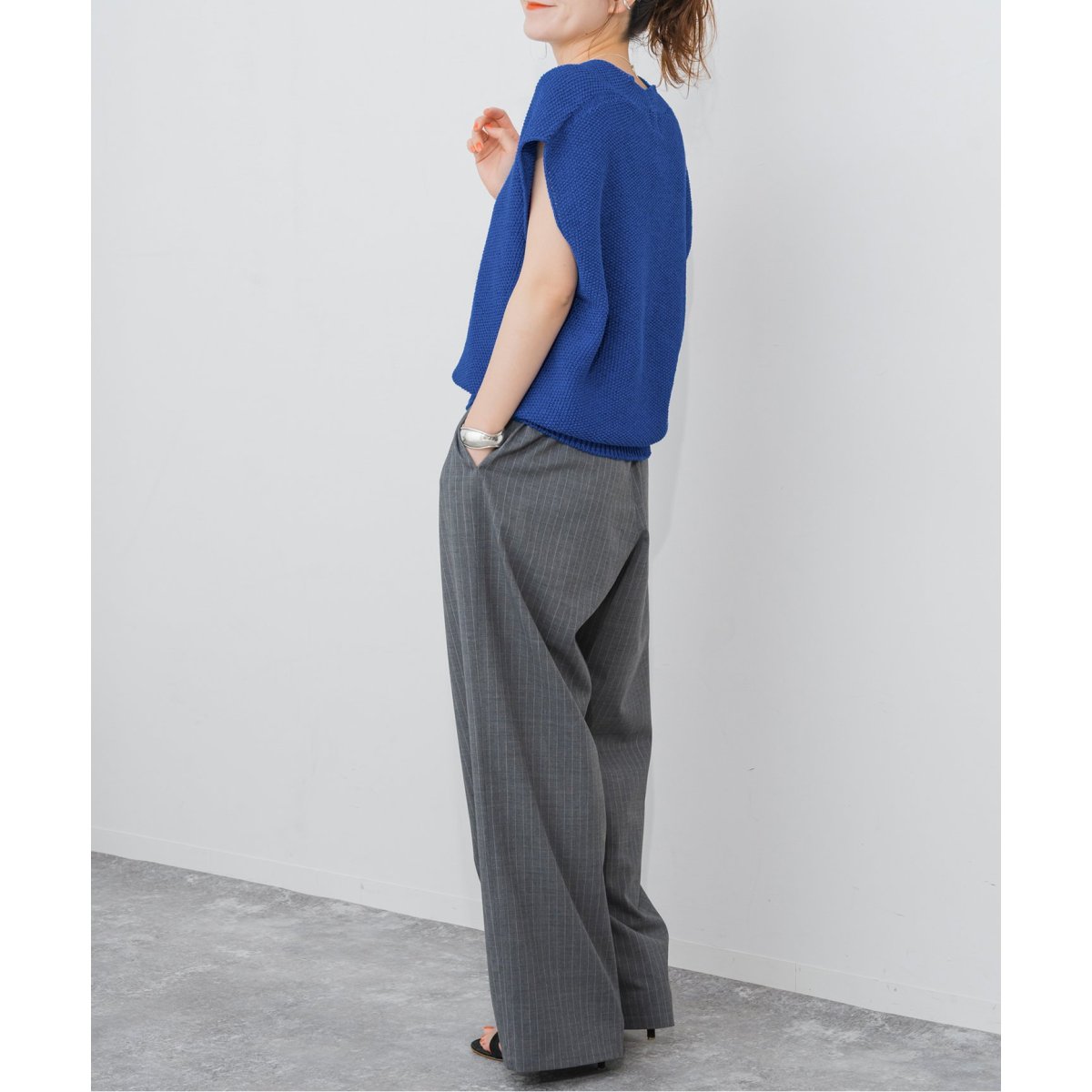 ペーパーヤーンルーズニットベスト | スピック＆スパン(Spick and Span