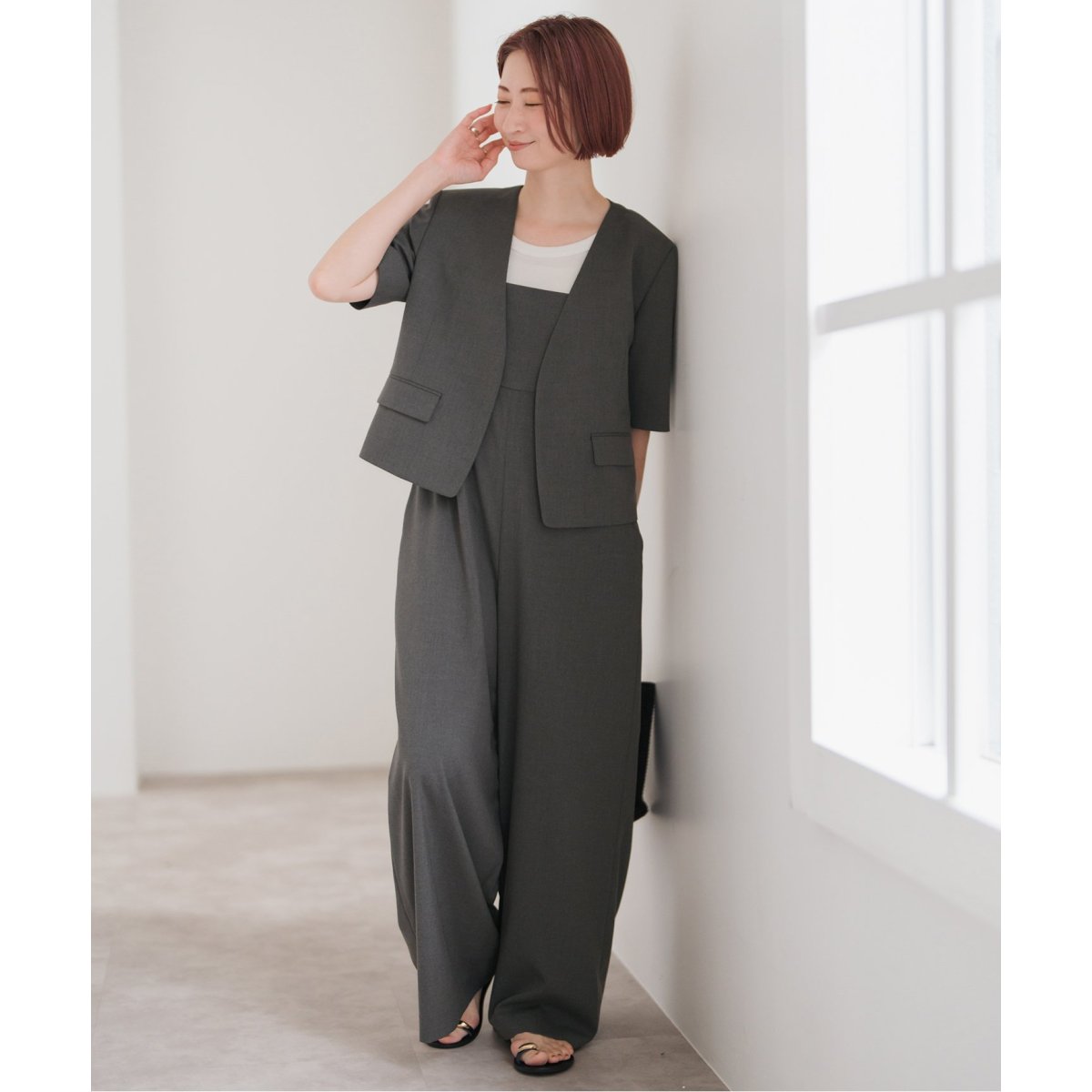 【Spick ＆ Span】ダブルストリング　 キャミサロペット ダブルストリングキャミサロペット | スピック＆スパン(Spick and Span