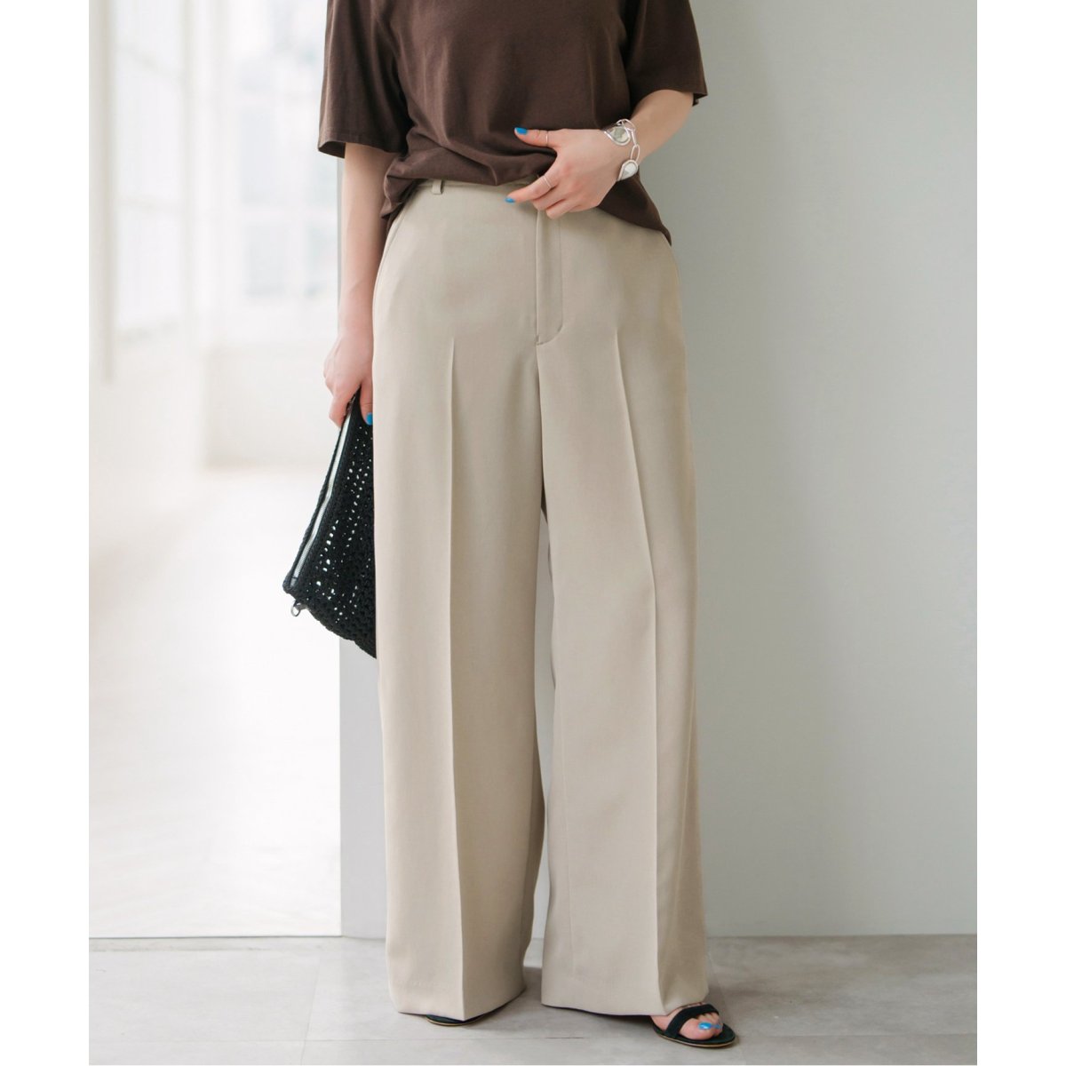 【新品タグなし】Spick & Span 2WAYハイウエストパンツ Higuchi*S2WAYハイウエストパンツ（チノパンツ）｜Spick and