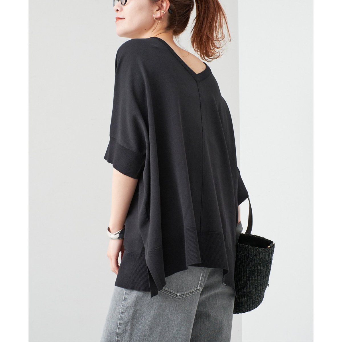 一部店舗+WEB限定》14GWASHABLE2WAYポンチョプルオーバー