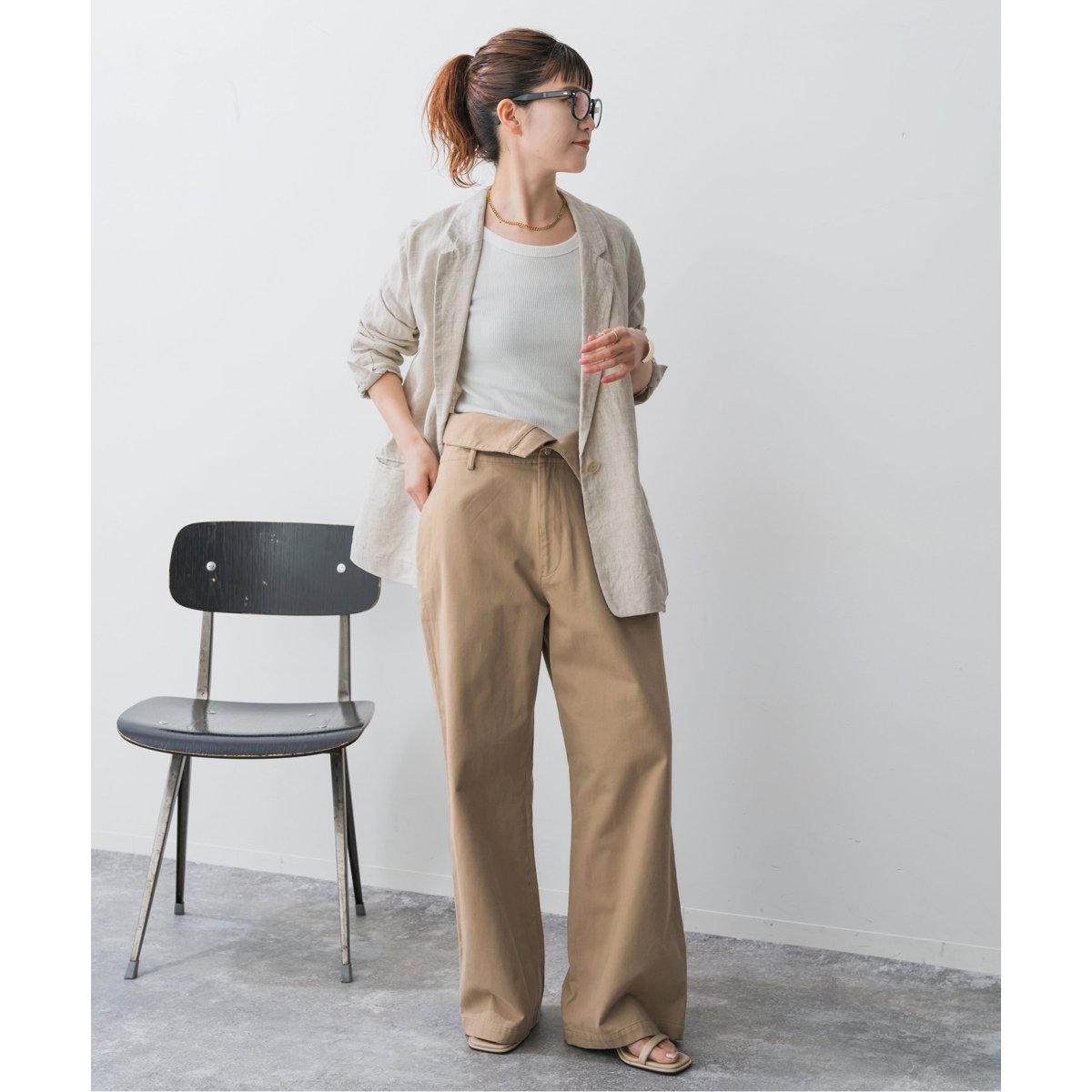 追加》Higuchi*S2WAYハイウエストパンツ | スピック＆スパン