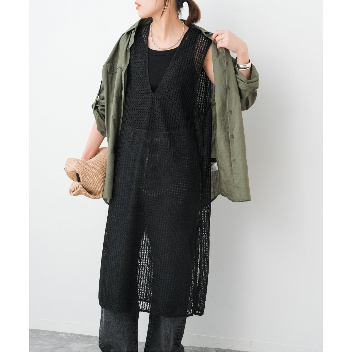25年 現行品 美品 Spick&Span 絡み織りメッシュレースベスト 絡み織りメッシュレースベスト | スピック＆スパン(Spick and