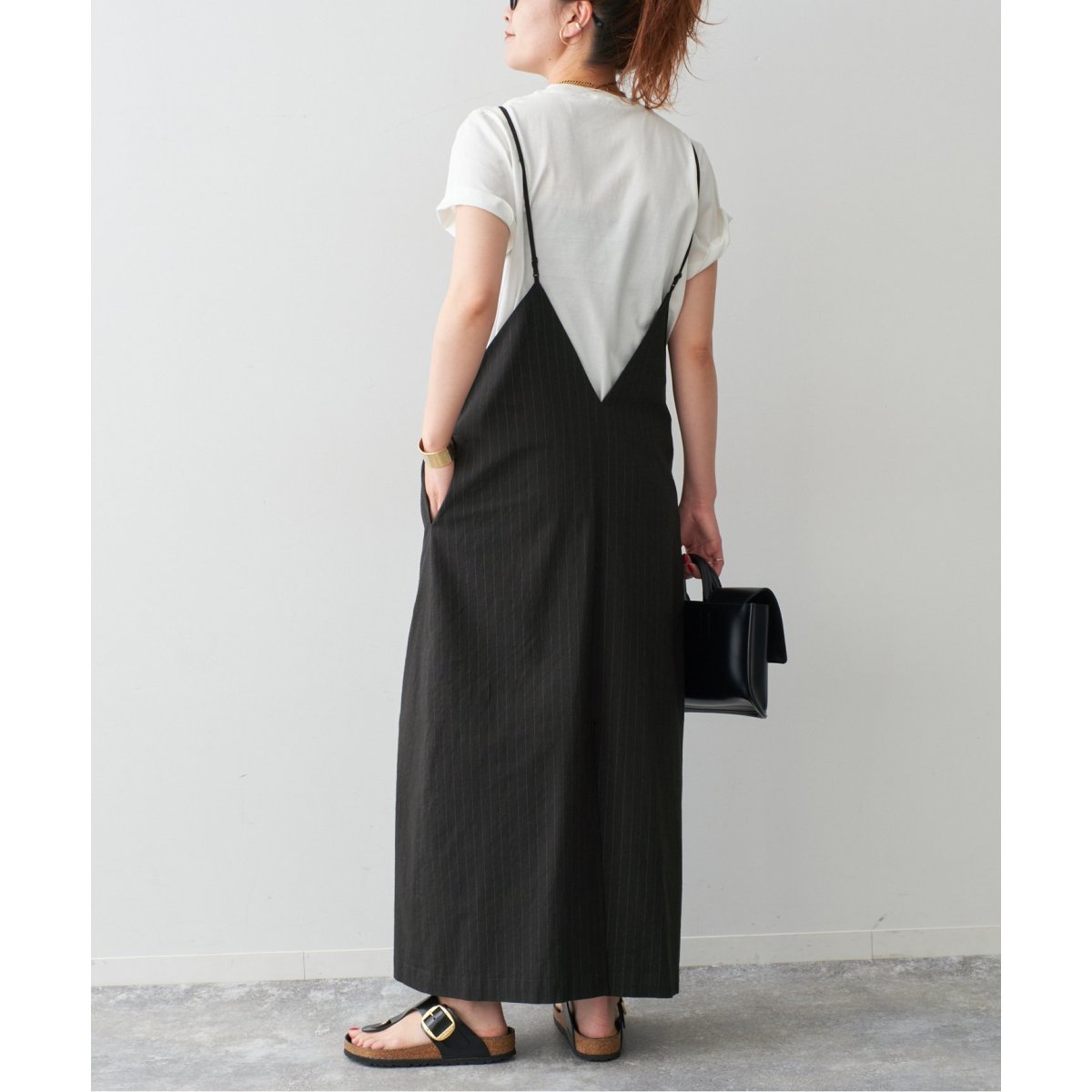 【セール】スローブイエナ ポンディシェリ　プリントワンピース　ブラウン SLOBE IENA（スローブイエナ）の「【Pondichery/ポンディシェリ