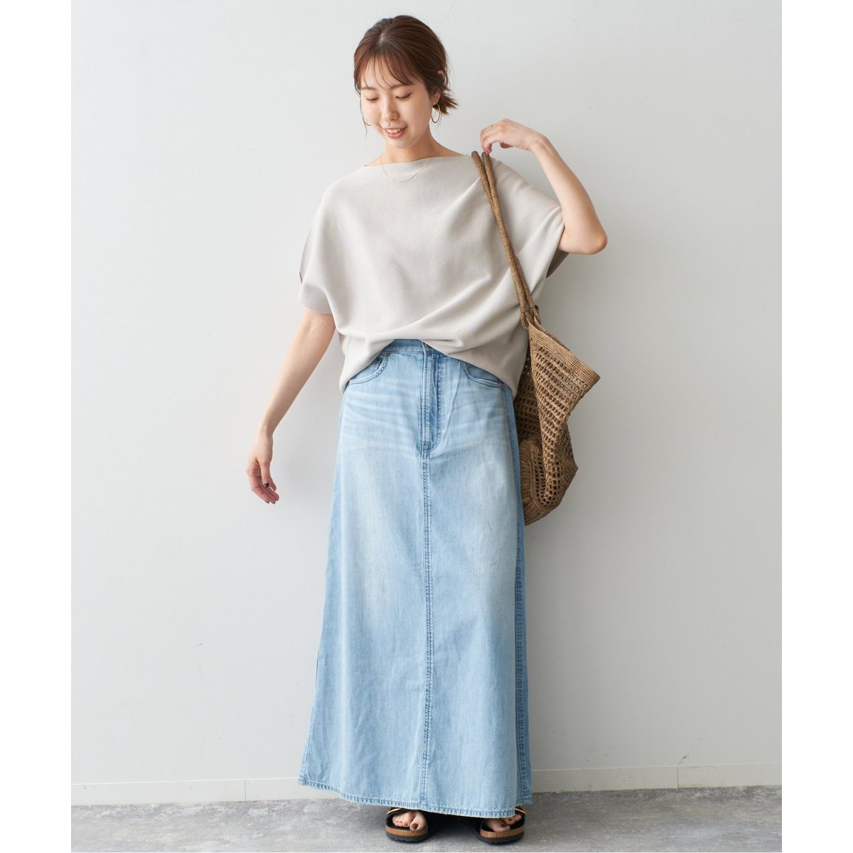 ほぼ未使用✨スピックアンドスパン 23SS ボートネックニュアンスプルオーバー Spick & Span｜《追加》ボートネックニュアンスプルオーバー