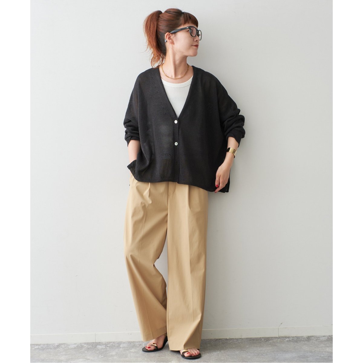 追加》ペーパーヤーンカーディガン | スピック＆スパン(Spick and Span