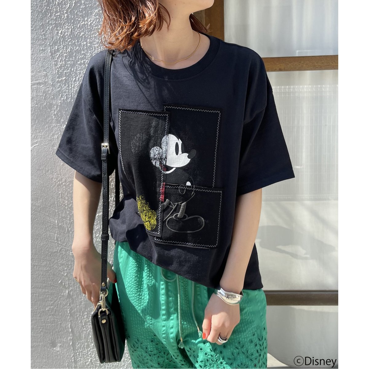 新品 スピックアンドスパン WIFFLE MICKYパッチワーク Tシャツ WEB限定追加》WIFFLE / ウィッフル パッチワークMICKY Tee（T