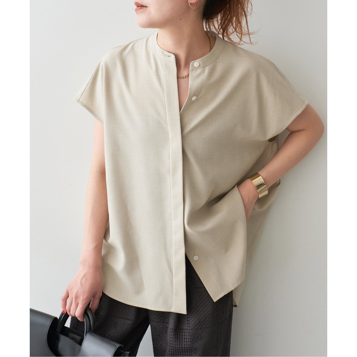 Spick & Span（スピックアンドスパン）の「スタンドカラーシアー